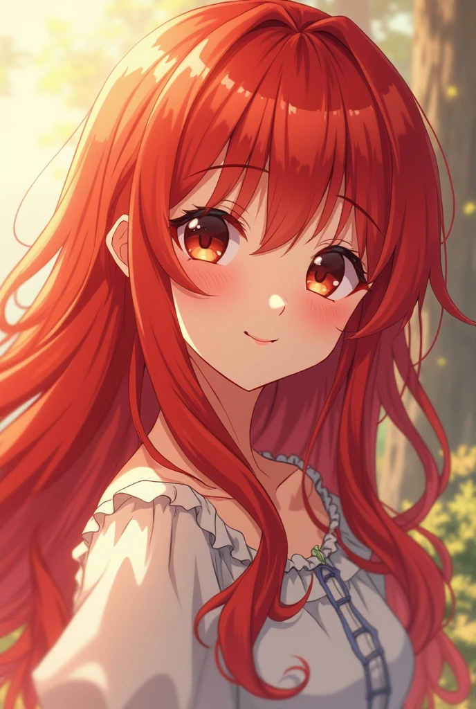 Anime girl,red hairy