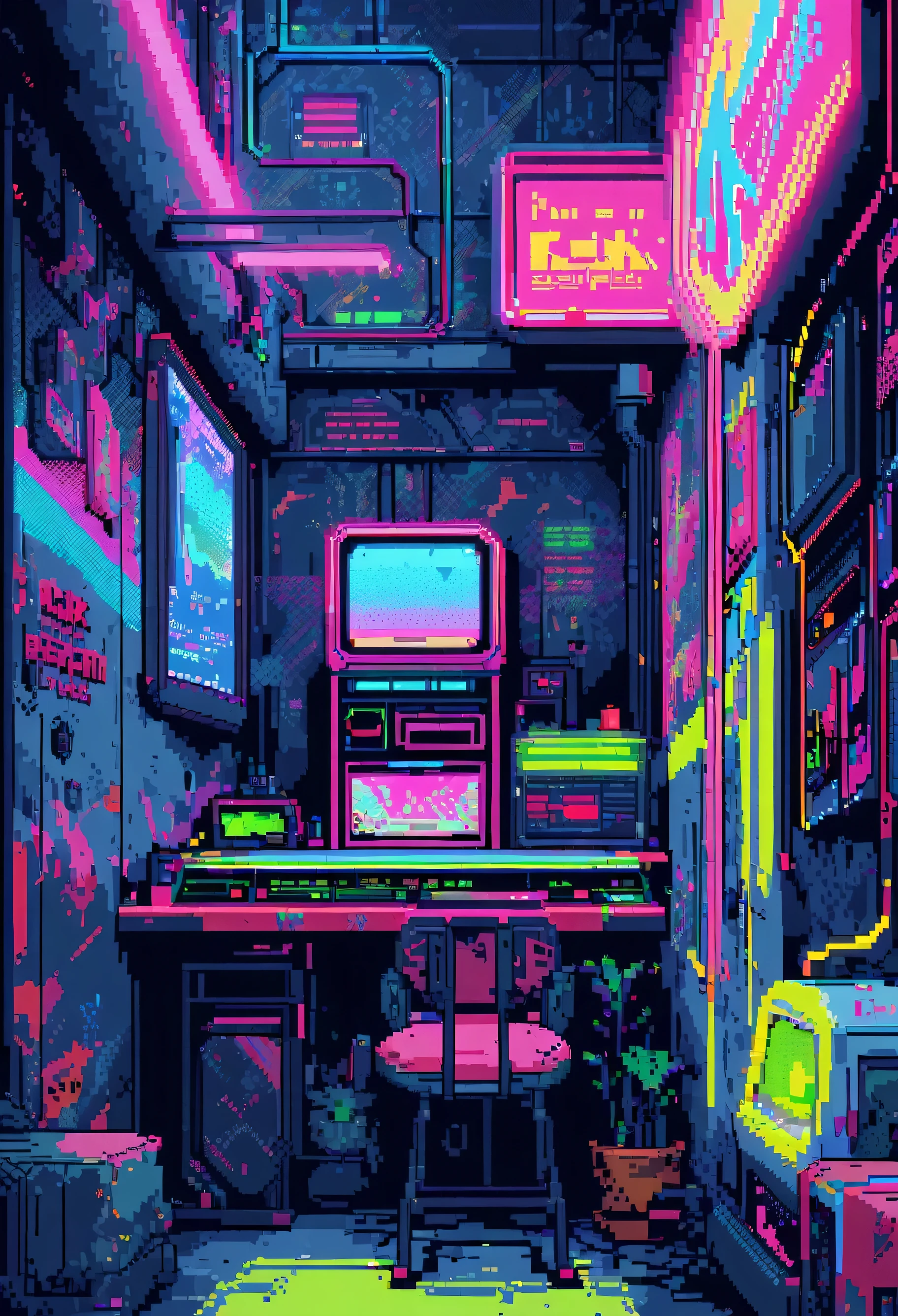 a screenshot of a man in a room with neon lights, pixel art ciberpunk, cyberpunk artstyle, retro cyberpunk, cyber universe style, cyberpunk artstyle, cyberpunk vibe, computer game art, lo-fi retro videogame, cyber space, cybernetic aesthetic, Cyberpunk theme, cyberpunk vibes, cyber style, Cyber - punk background, in cyberpunk aesthetics, on cyberpunk style