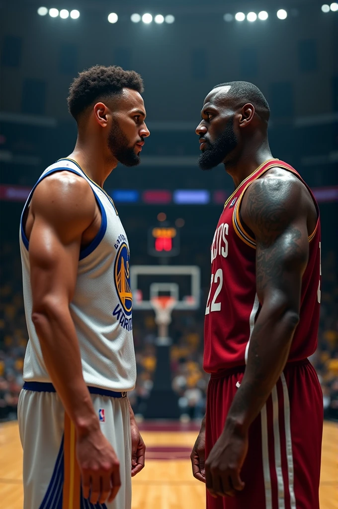 A picture of Stephen Curry and Lebron James together