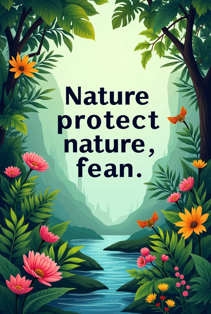 A slogan “NURTURE NATURE, SECURE OUR FUTURE”