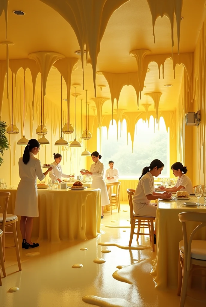 Make a restaurant covered in mayonnaise galore