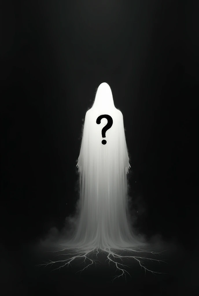 A dark background with a white outline of a person with the image of a question mark in the center 