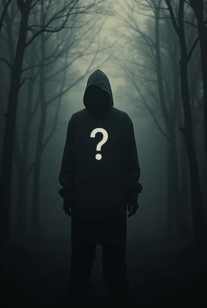 A dark background with an outline of a person with the image of a question mark in the center 