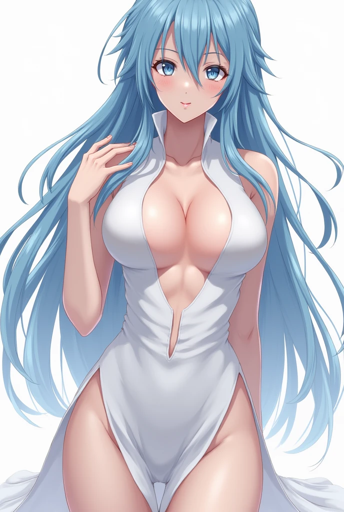 Sinon white tight dress cleavage cutout 
