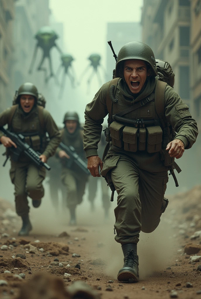 scared soldiers running from aliens 1280x720