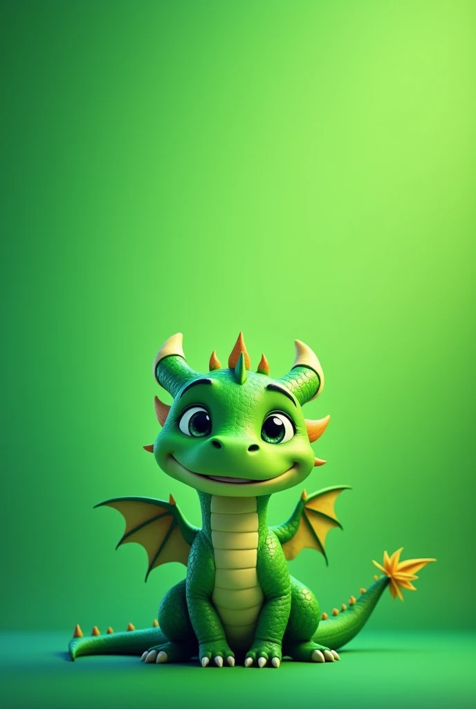 An Instagram post that features a green gradient background as the cover, with a cute green dragon highlighted and a title " introducing our mascot" and at the bottom a very small writing saying "green team"