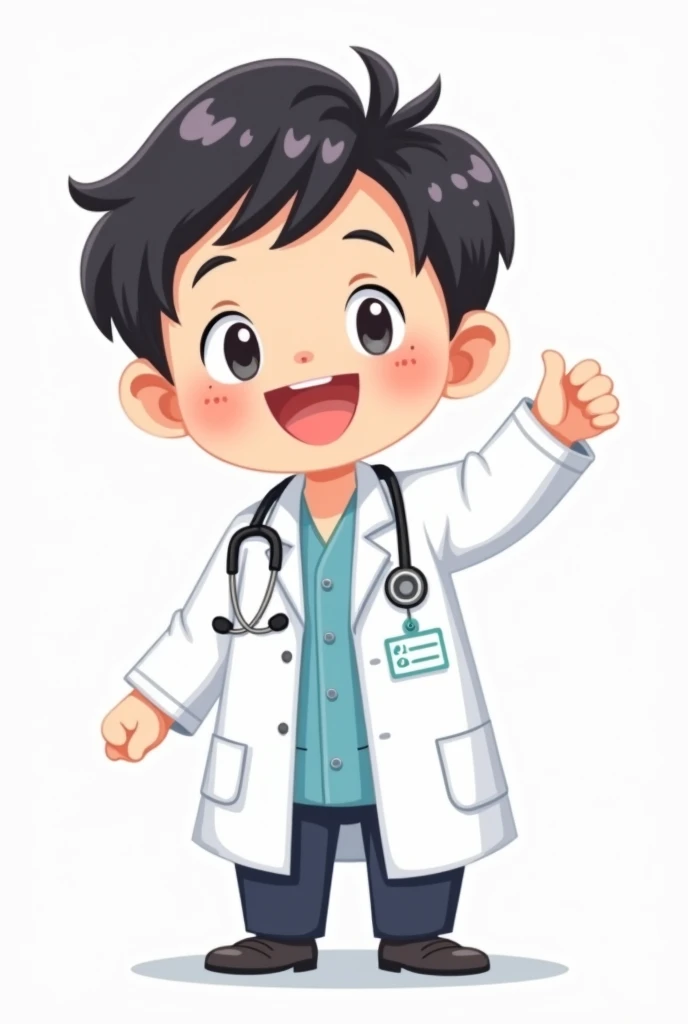 to create an image of a Japanese doctor in cartoon format for me to put on my website, the image must be without a background.