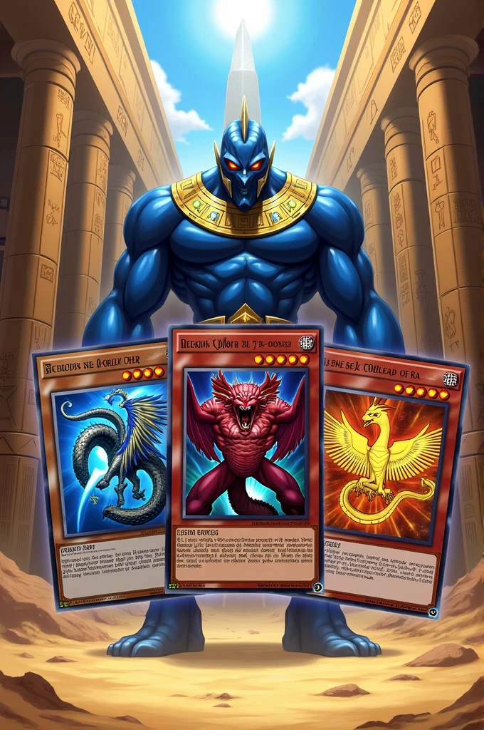 the 3 agyptian God cards from the Anime yu gi oh