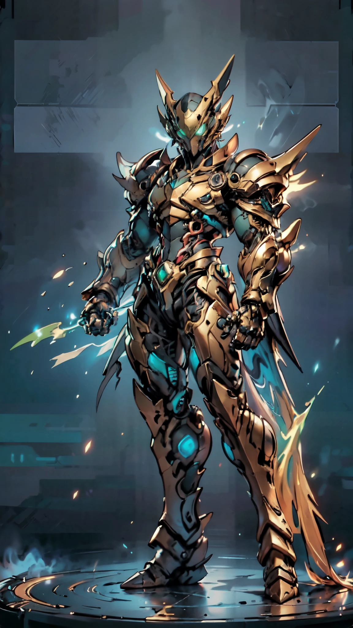 (masterpiece:1.5, best quality:1.5, extremely delicate:1.5), a man wearing a full-face helmet, a fantasy-style biotech armored combat suit, green eyes, (a composite layered chest armor), fully enclosed shoulder guards, matching arm and leg guards, belt of Neon circuit, (the color scheme is primarily black with green and red accents), the design balances heavy with agility, a high-tech bio-mecha armor, (Armor Concept Inspired by Kamen Rider, stand on the top of a skyscraper in a futuristic sci-fi city), this character embodies a finely crafted fantasy-surreal style armored hero in anime style, exquisite and mature manga art style, (element, plasma, energy, the armor glows), ((male:1.5)), metallic, high definition, highres, ultra-detailed, ultra-fine painting, professional, perfect body proportions, golden ratio, anatomically correct, symmetrical face, extremely detailed eyes and face, high quality eyes, creativity, RAW photo, UHD, 32k, Natural light, cinematic lighting, masterpiece-anatomy-perfect