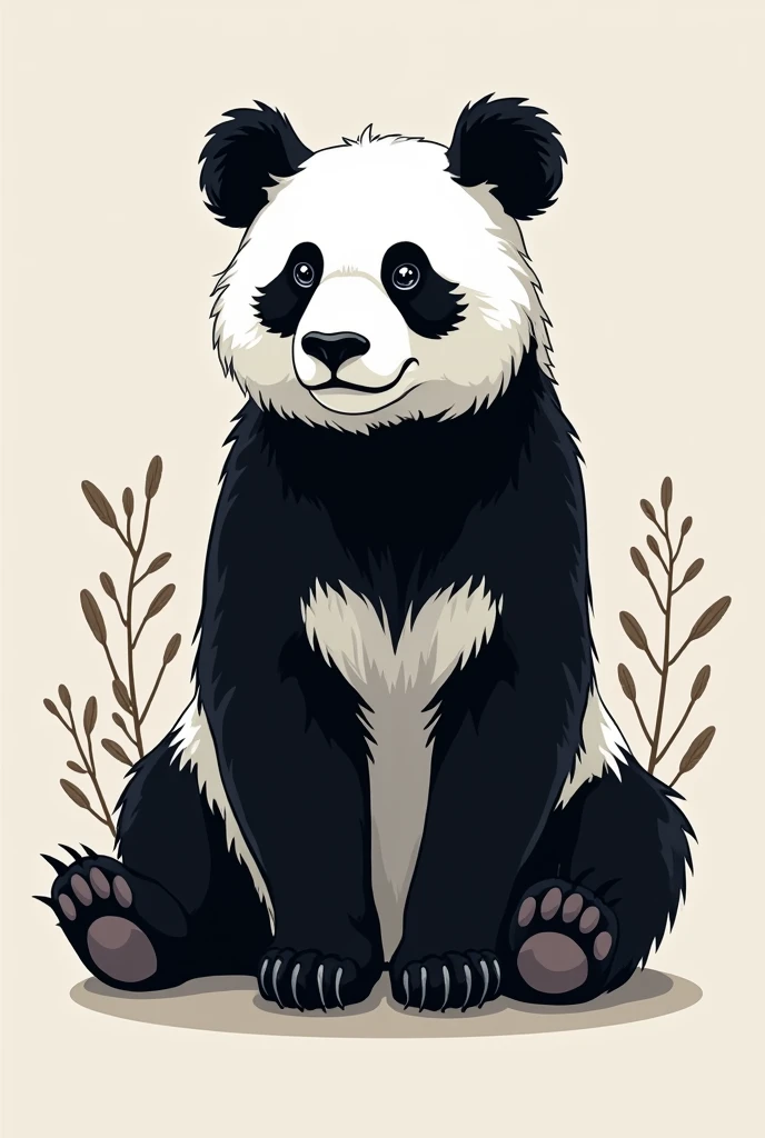 Create a stylish panda bear clothing brand logo