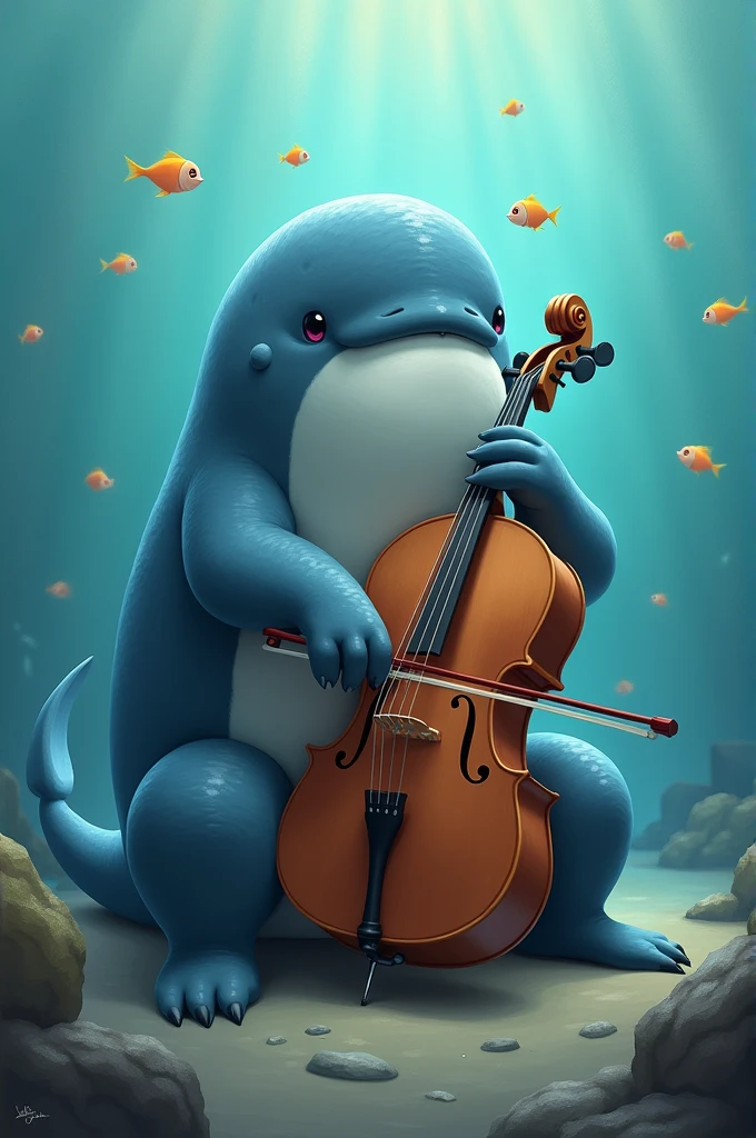 bowhead from my singing monsters playing the cello