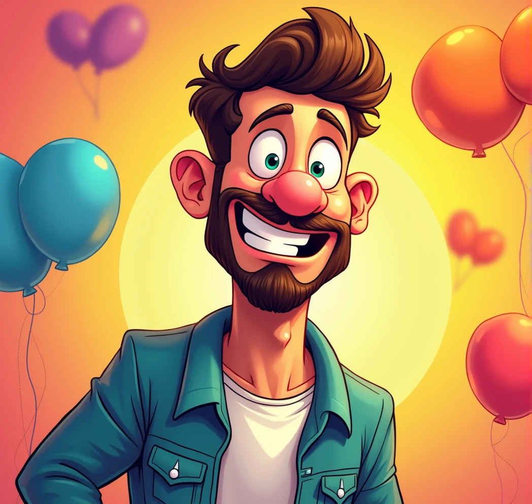 Cartoon image of man