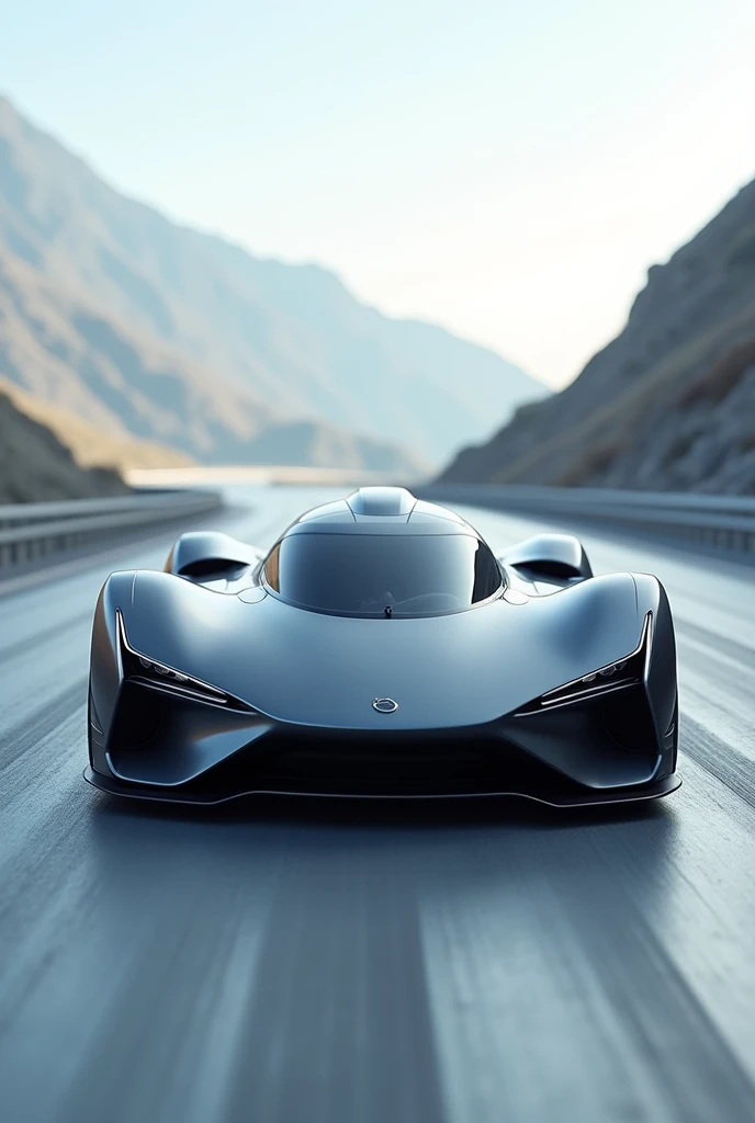 A car with aerodynamic design 