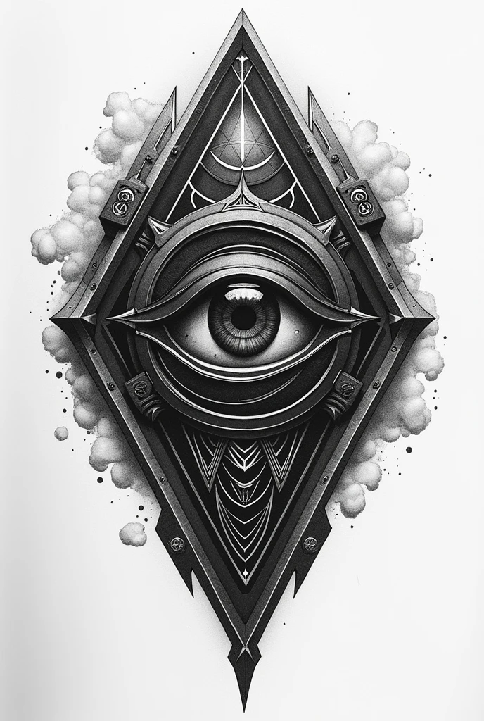 Black patch tattoo design inspired by the band Tool:

Shape of the Parche: Opt for a geometric design with sharp edges and interlocking shapes, similar to the graphics of their albums. A hexagon or triangle with intricate edges can work well..

Central Elements:

Mind&#39;s Eye: Includes an intricately detailed eye in the center, inspired by the Lateralus album cover. You can give it an abstract style with lines and patterns around it.
Fibonacci Spiral: Integrate a spiral into the design, symbolizing mathematical perfection and expansion, which is a recurring theme in Tool&#39;s music.
Additional Details:

Mystical Patterns: Add mystical or fractal patterns, that highlight the progressive character of the band.
Symbols: Includes small symbols or runes on the edge of the patch, evoking the esoteric and philosophical feel of Tool.
style: It uses fine lines and intricate details to make the design look like a patch with a dark and enigmatic style.