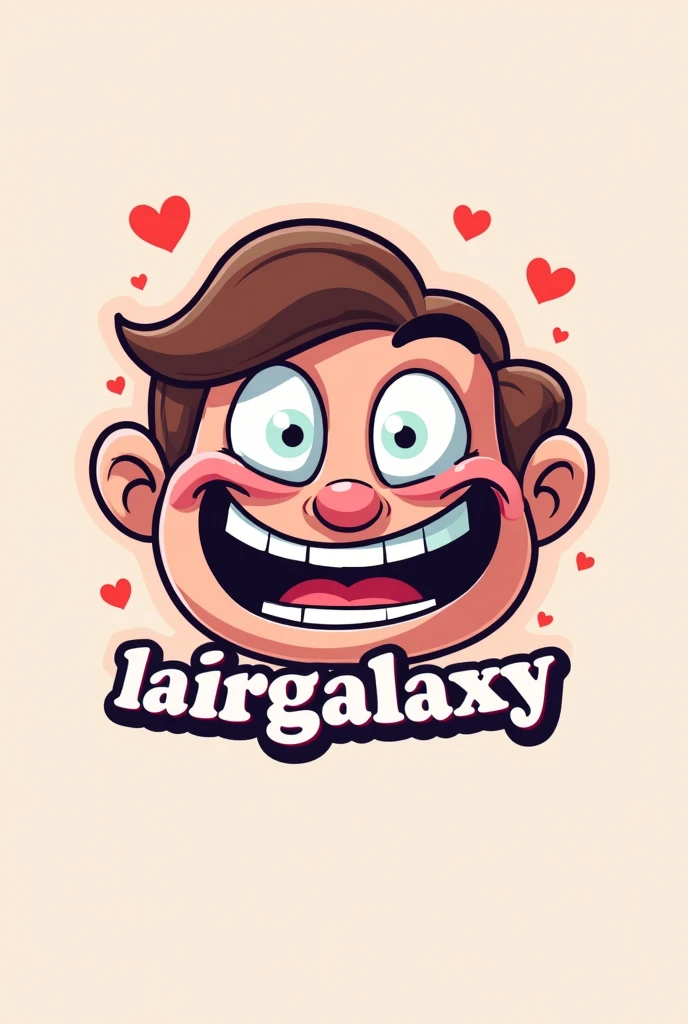 "Create a logo for an Instagram account named 'lairgalaxy.' The design should be attractive, engaging, and reflect a 'funny boy' aesthetic. It should incorporate elements of comedy culture and be simple yet impactful. Aim for a look that is both playful and memorable." Simple only text in one line
Funny face