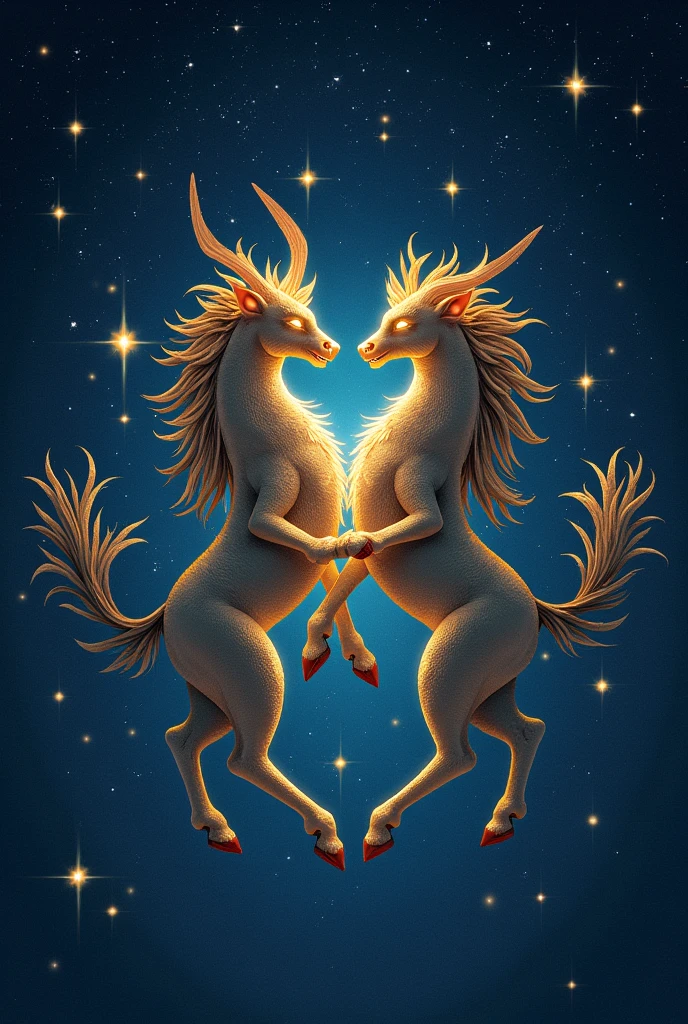 Castor e Pollux, twin brothers, were inseparable. Castor, mortal, was the son of Tyndareus, enquanto Pollux, immortal, was the son of Zeus. standing together, formed the duo known as Dioscuri, famous for their adventures. in a battle, Castor was mortally wounded. Pollux, devastated by the loss of his brother, begged Zeus to leave them together forever. Moved, Zeus placed the two in the sky as the constellation Gemini., allowing them to stand side by side for eternity. The constellation of Gemini symbolizes brotherhood and unbreakable union., transcendent even to death.