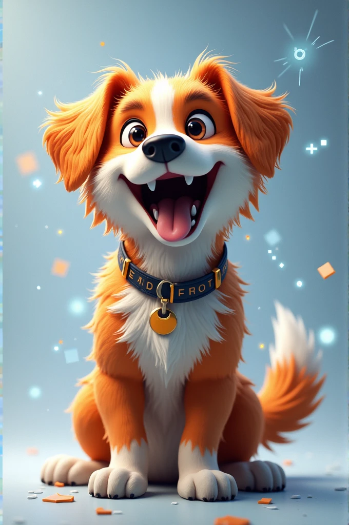 A dog that says CHAMBA SERVER