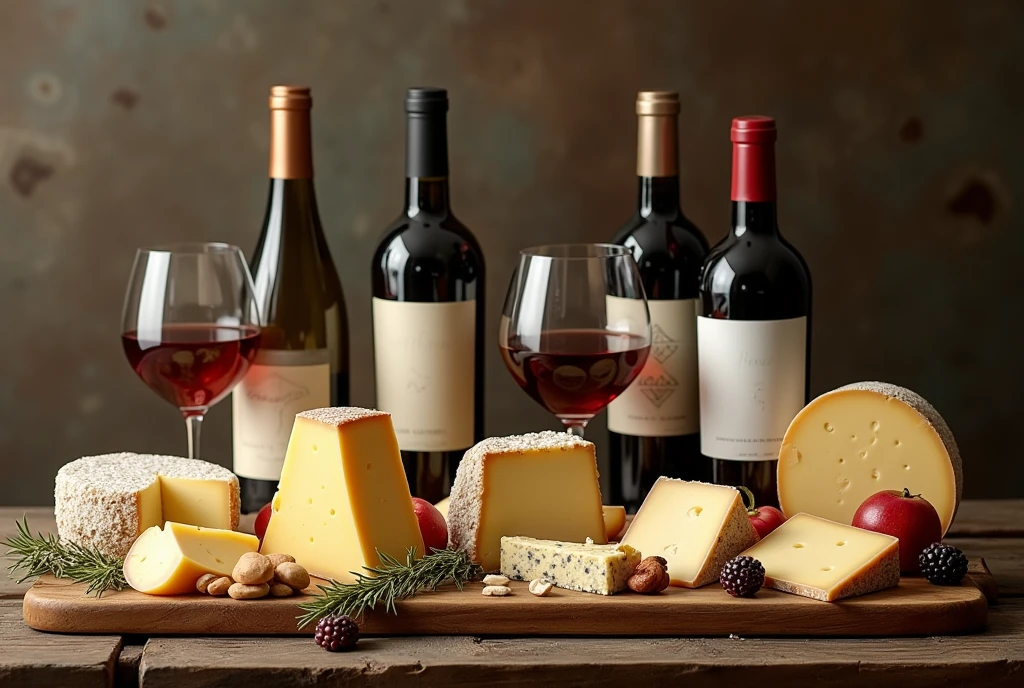 Cheeses and wines 