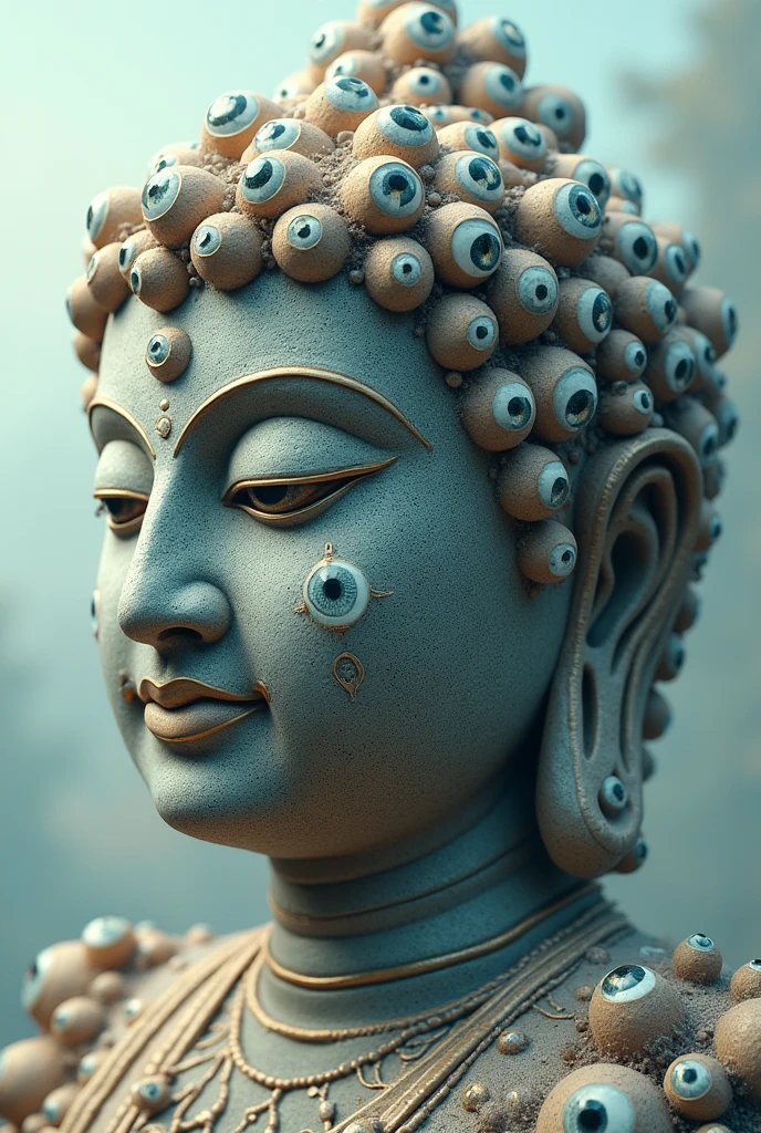 Buddha made of eyes and only eyes. I don&#39;t want to see anything but eyes