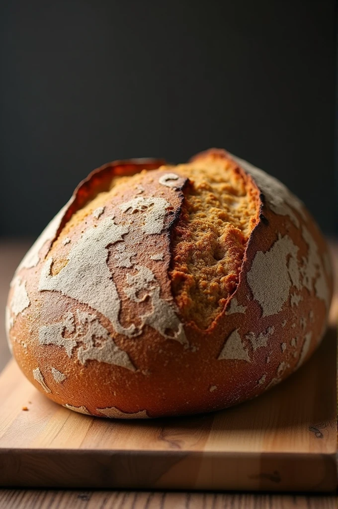 Sourdough bread with design on the topping 