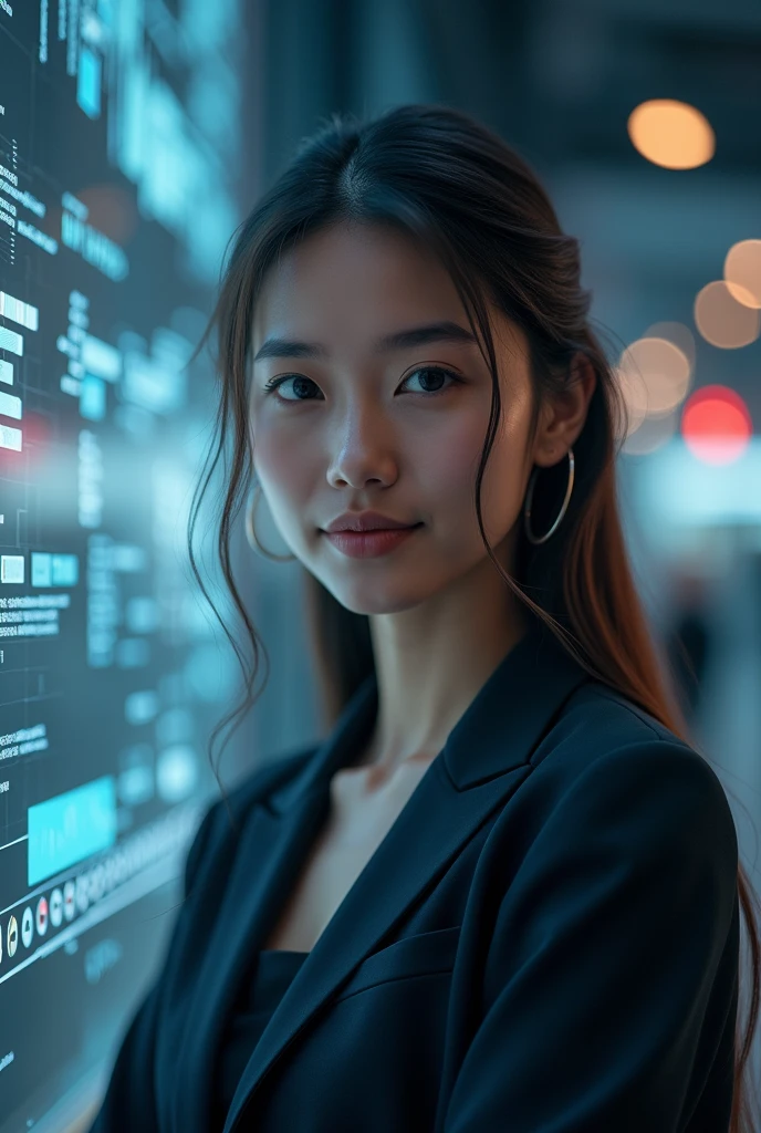 Create an image with a professional background from the technology niche for a work profile measuring 1080px by 1080px