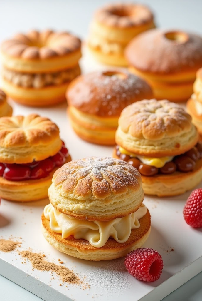 Pastry with sweet and savory biscuits 🧁🍪🍰🍩🥐🍞🥟🥪