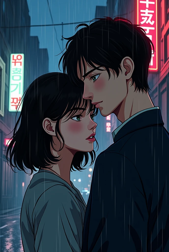 Create an art with the theme of the drama gl the secret of us Manhwa style similar to the main characters
