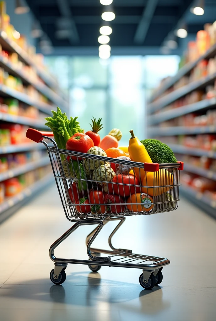 Shopping cart of a supermarket