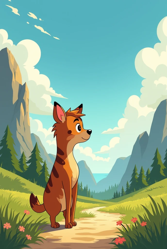 cartoon looking forward