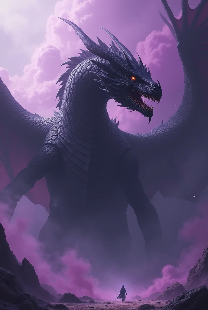 Imagine Balerion with purple smoke behind him 