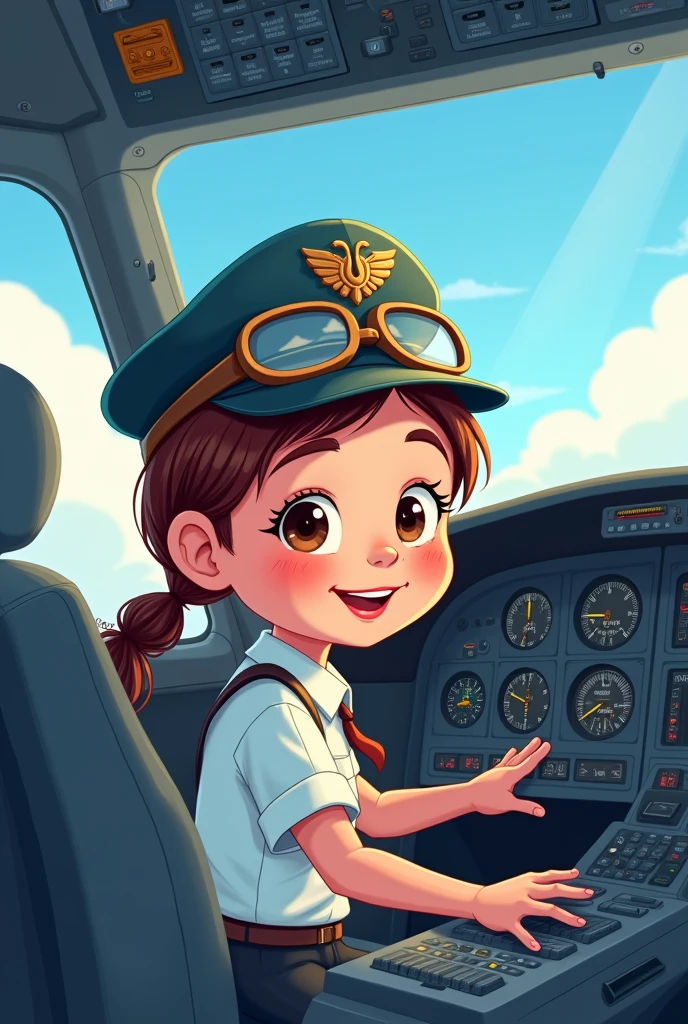 Cute drawing of a 5--old l flying a commercial plane

