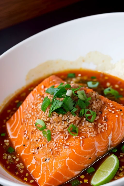 Salmon roe rice bowl Close shot Sparkling
