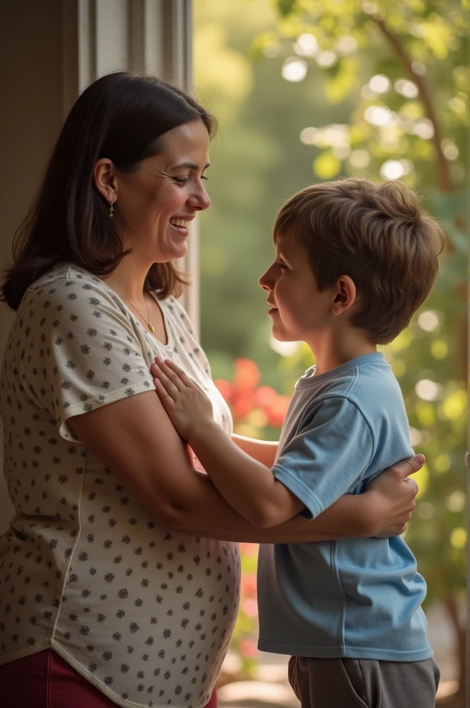 A boy touching his aunt's ass