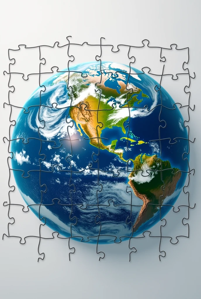 10 piece puzzle image of planet earth