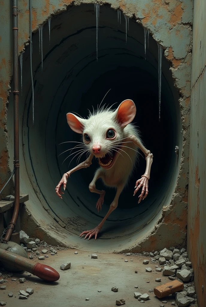 Skinny manhole rat