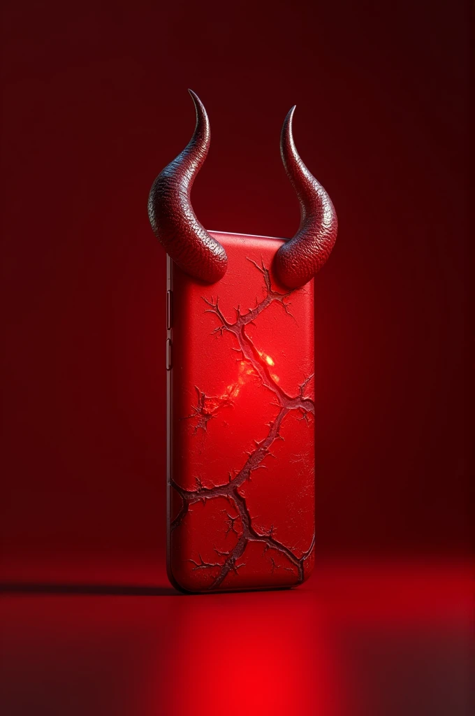 make a red background phone with horns