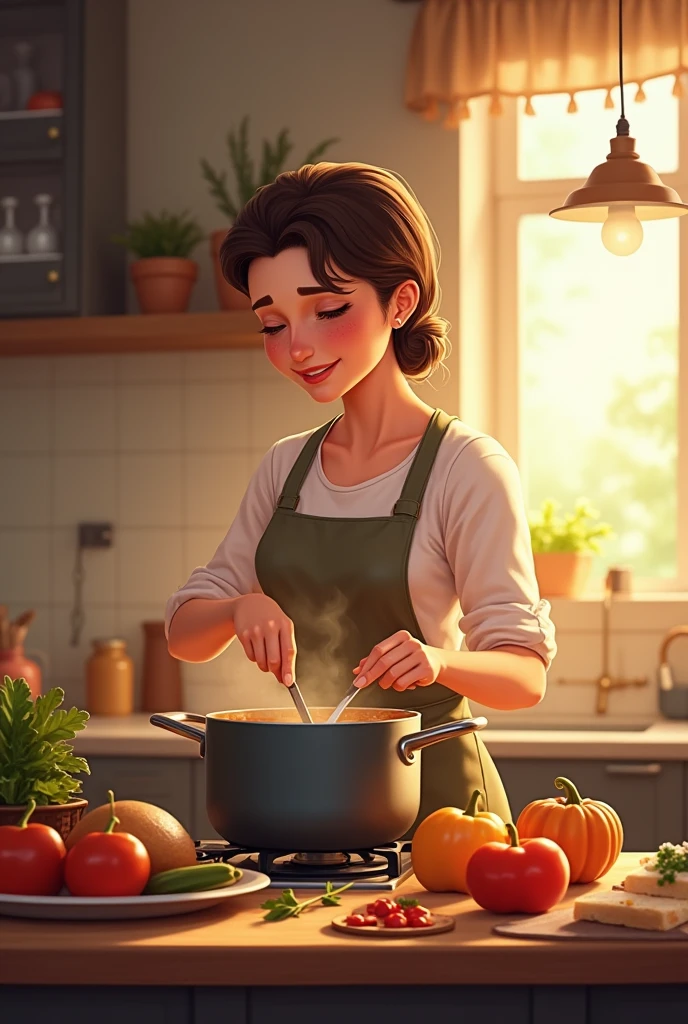 Mom cooking
