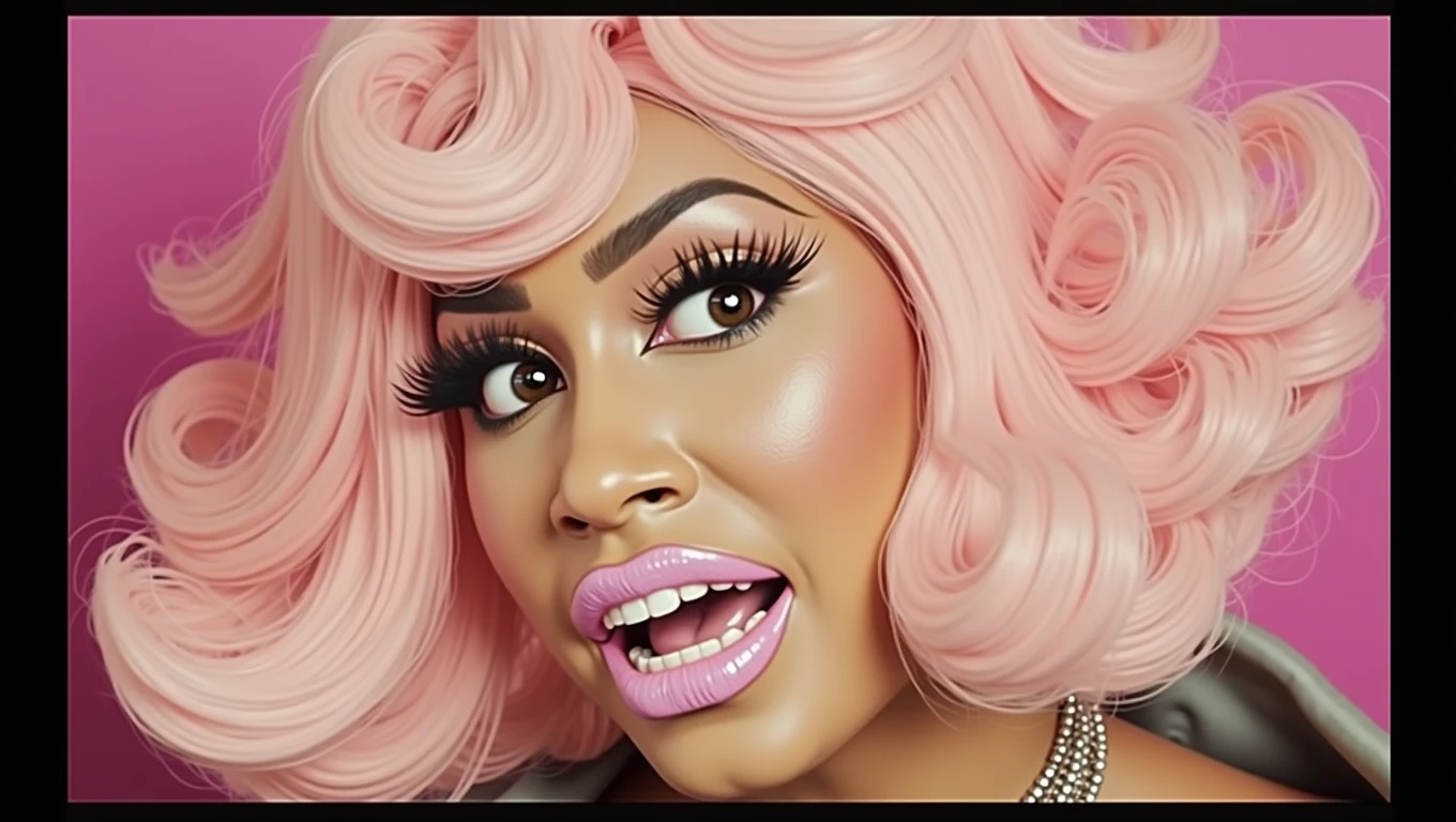 extremely detailed, high quality, realistic, photorealistic, 8k, masterpiece, glowing skin, beautiful face, sensual pose, extreme obese, red latex bikini, extreme huge belly, bellyrolls, huge thighs, sweaty, cellulite, ssbbw, ussbbw, huge nipple, hairy vagina bush, bimbo doll, extreme huge plastic lips, huge eyelashes, pink lipgloss, open mouth, short blonde hair, plastic face