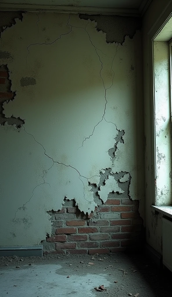 Wall in an abandoned house