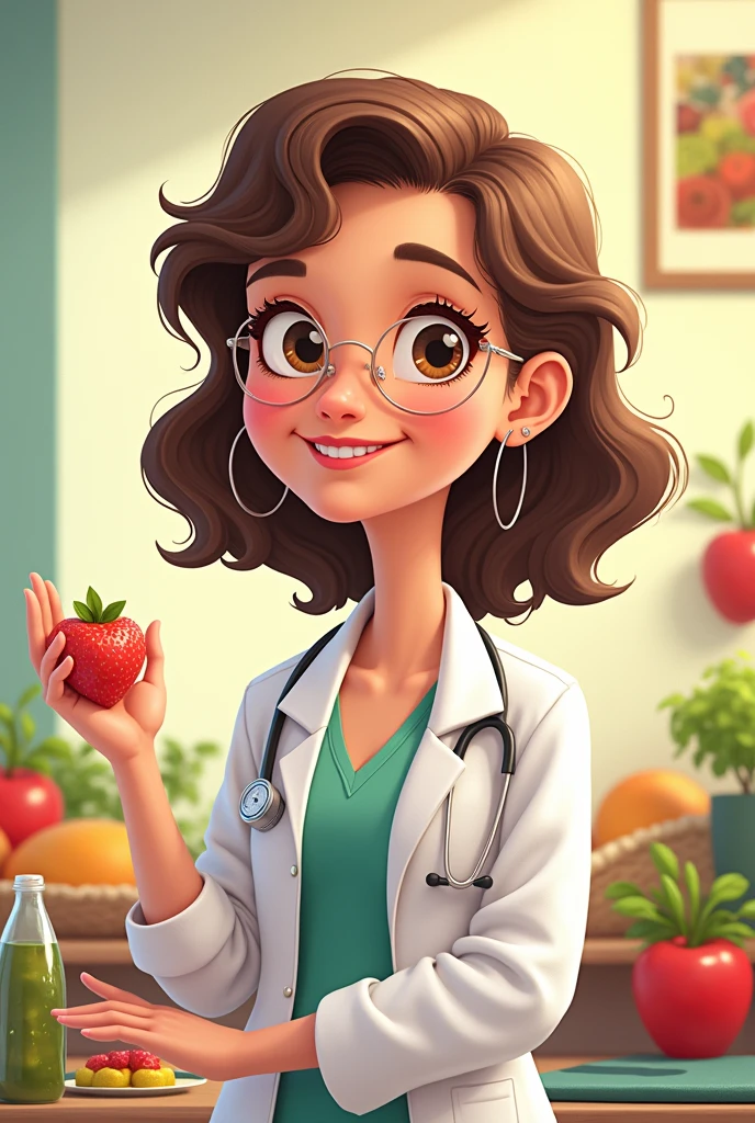 Take a photo of me to put up as an author presentation, Considering that he studies Nutrition and Dietetics, that it is a cartoon