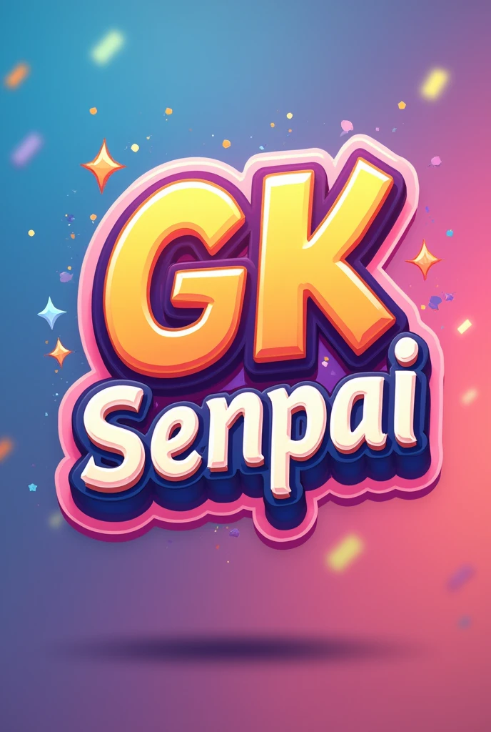 Un logo style animé avec ecrit "GK Senpai"
