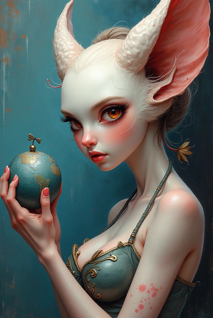 (Best Quality, tmasterpiece:1,1), Pandora, (Illustration by Ryohei-Hase)), painting, Detailed, ((Ryohei-Hase Style)), 8K