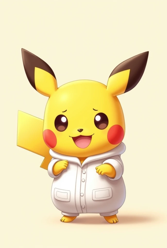 Pichu white shirt and pants paws