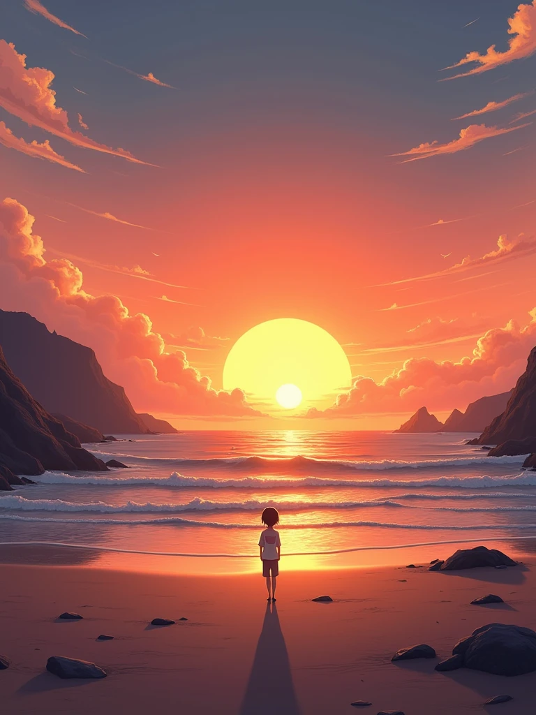 sunset on a beach