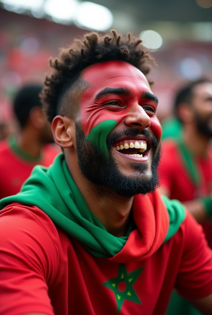 Un supporter de l'équipe de foot du Maroc 