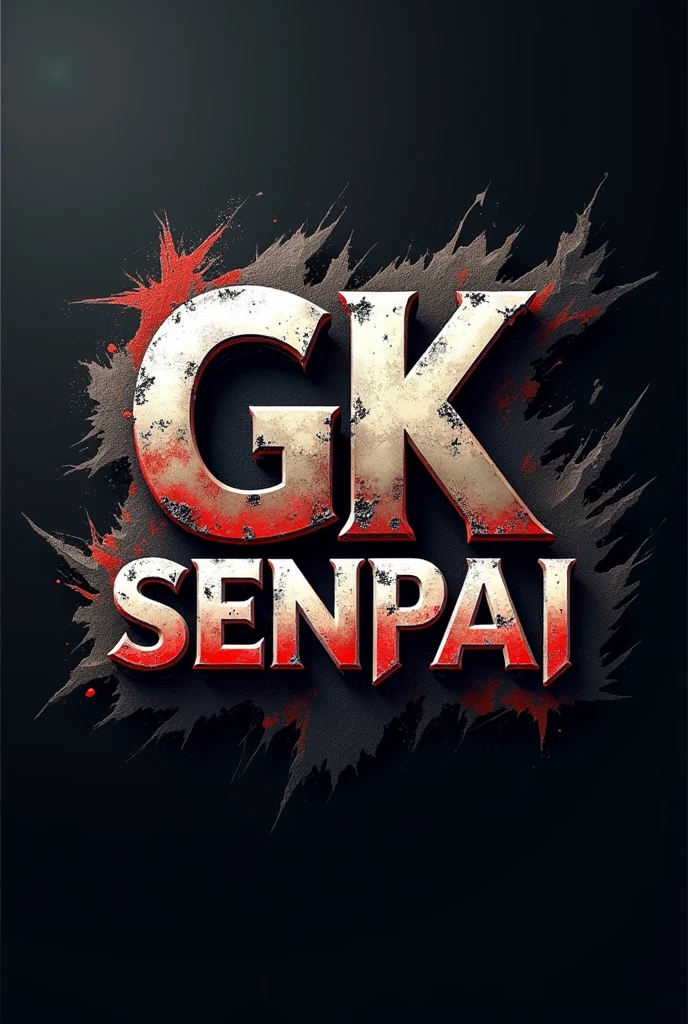 A manga style logo with a metal with writing "GK Senpai"