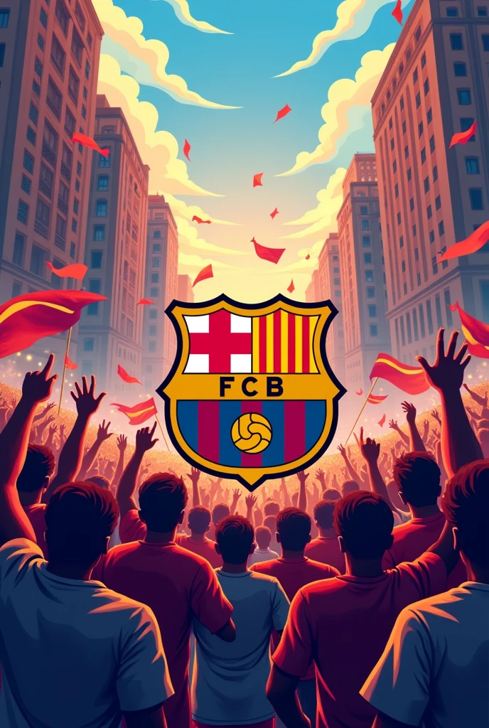 I created an image for my tiktok live with the Barcelona football club crest and that says leave your tap tap but in Spanish Barcelona fans place