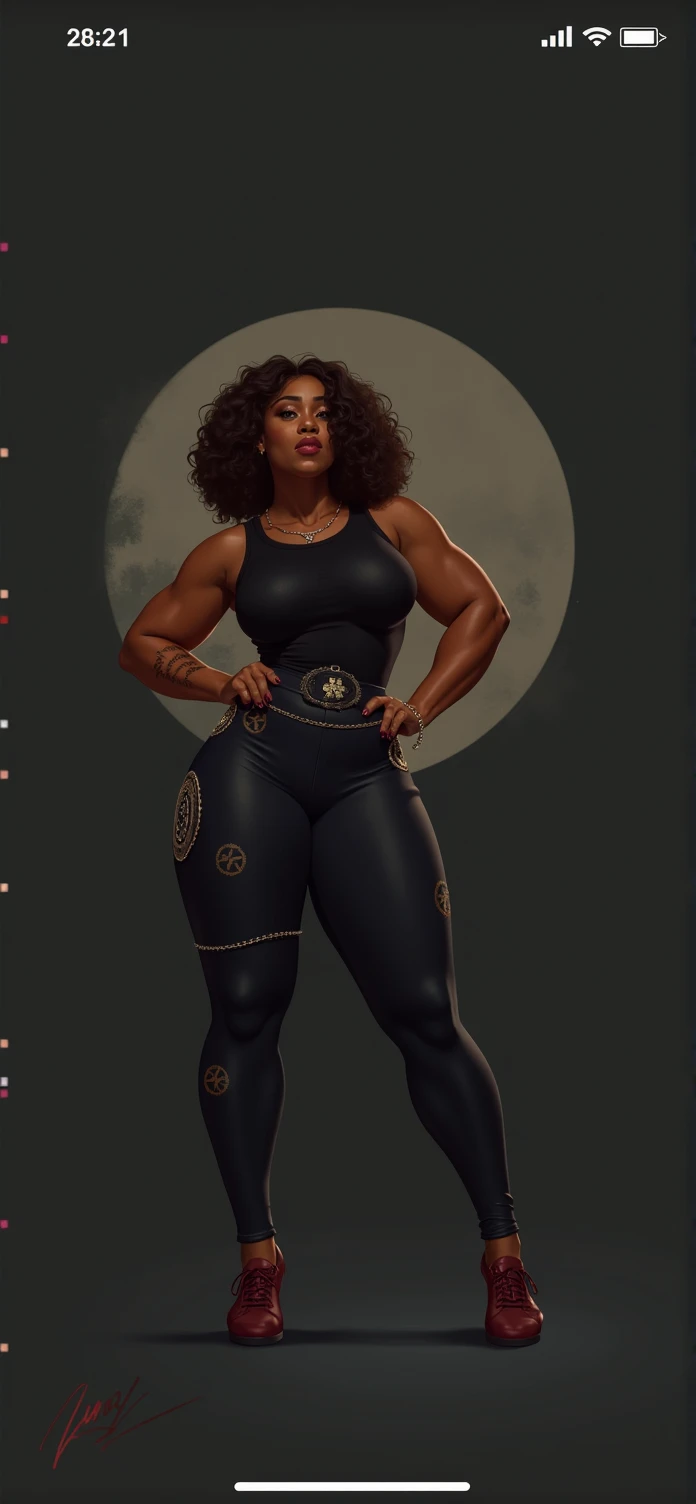 black trans with big juicy lips with thick thighs standing up 
