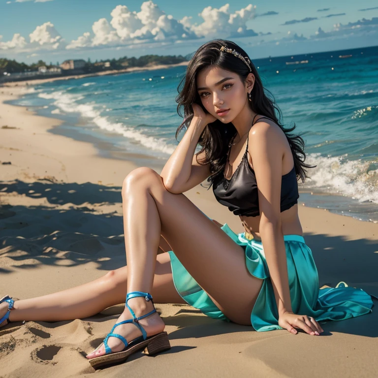 ( girl), swimsuit, under the sunlight