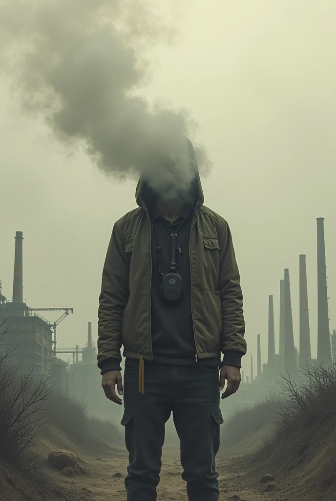 Drawing that represents how air pollution affects dignity